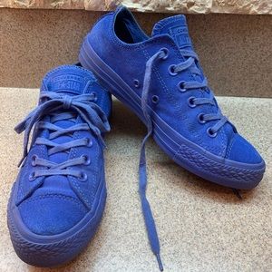 Converse Chuck Taylor All Star Blue Suede Shoes Mens size 5 Women’s size 7